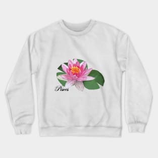 Pisces Floral Orchid Crewneck Sweatshirt